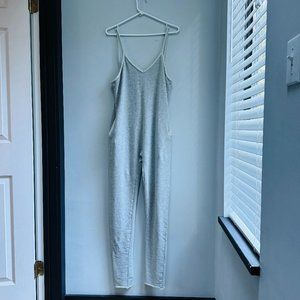 Women's Luminous Kundalini Playsuit/ Romper Grey Cotton w pockets One Size